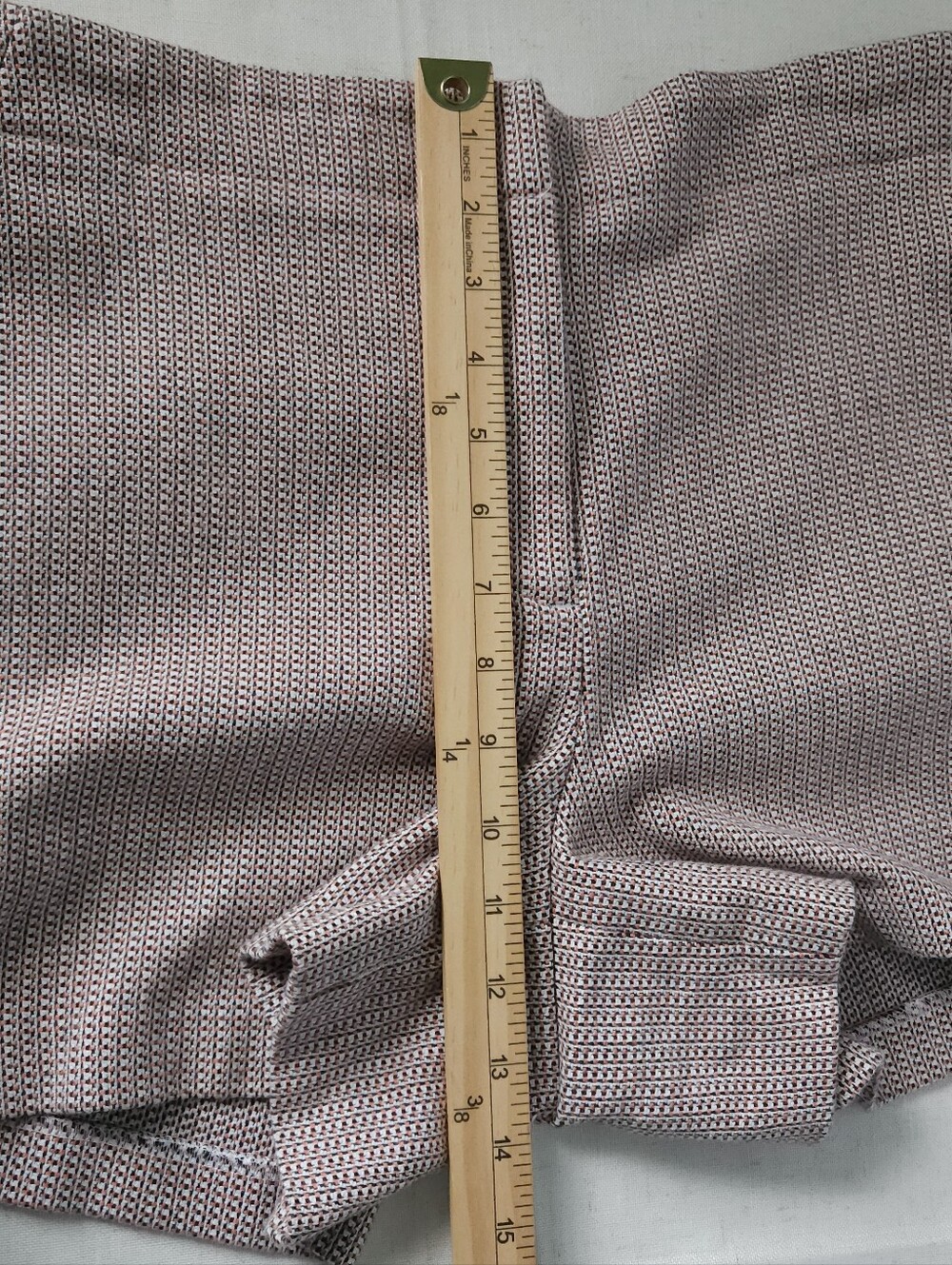 LOFT Womens 8 Tweed Trouser Shorts Coral Gray Lined Tailored Dress Shorts Career - Picture 8 of 9
